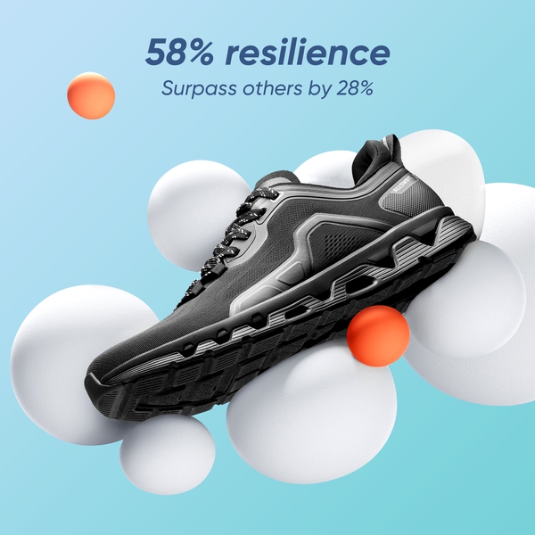Athletic Walking Shoes - ALL BLACK - 2